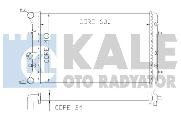 KALE OTO RADYATÖR radiatorius, variklio aušinimas 353800